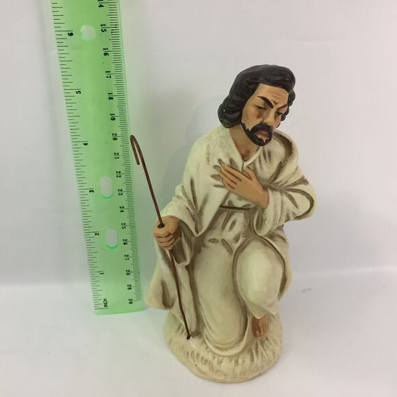 (J5) CHRISTMAS PAPIER MACHE COMPOSITION NATIVITY FIGURES 3 PC KOREA - Picture 5 of 8